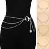 Vintage Punk Thin Waist Chain Gold Silver Sun Moon Star Waistbands Fashion Dress Cummerbands