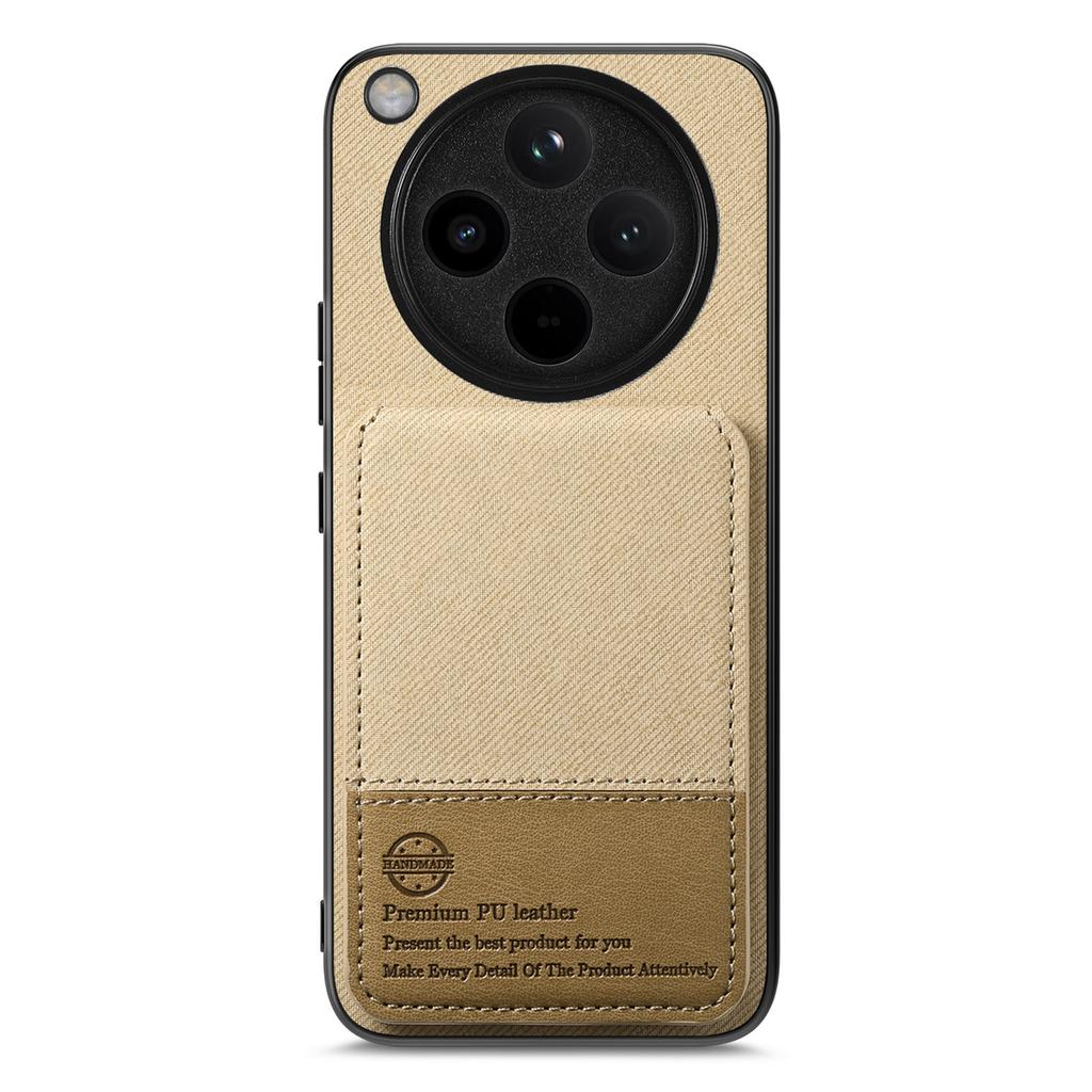 For Oppo Find X8 5G Case Cloth Texture Leather+PC+TPU RFID Blocking Phone Cover with Card Holder