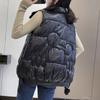 Жилет женский пуховый хлопковый европейский станционный осенне-зимний новый глянцевый универсальный жилет пуховый хлопковый внешний жилет куртка