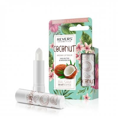 Revers Aroma Lip Balm Kokos - Balsam Do Ust Z Masłem Shea 4 G
