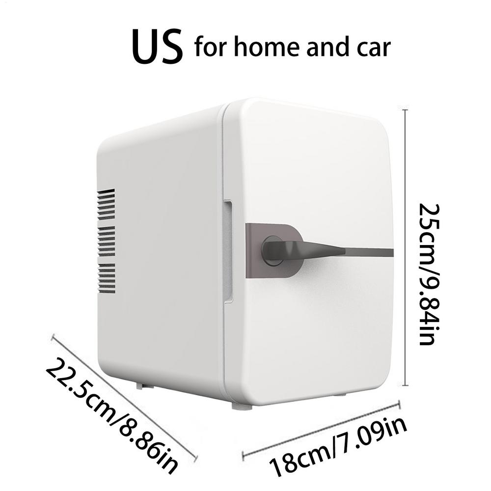 Мини-холодильник для автомобиля 6 л 12 В постоянного тока 100~240 В переменного тока Электрический Портативный Косметический Охладитель Нагреватель Морозильник US/UK/EU Автомобильный Мини-холодильник Бокс для льда