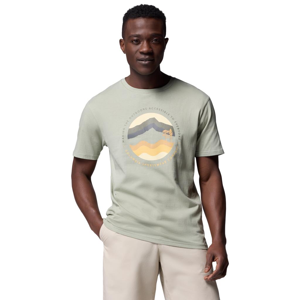 Columbia Path Lake II Graphic Tee, Mens Green T-shirt