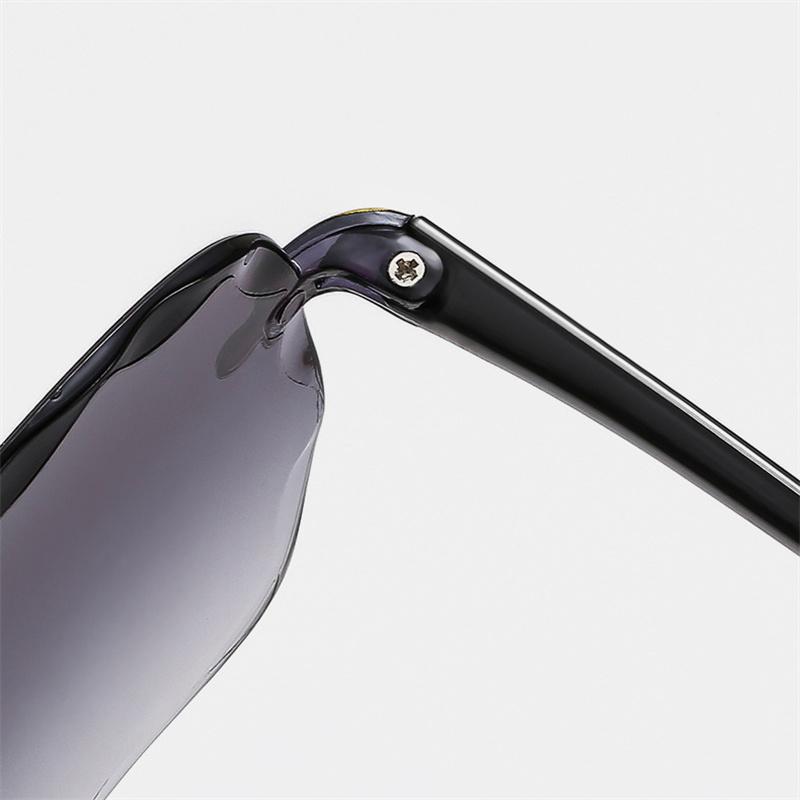 Классические винтажные квадратные солнцезащитные очки женские модные безрамочные солнцезащитные очки для отдыха на открытом воздухе с режущими линзами неполяризованные очки