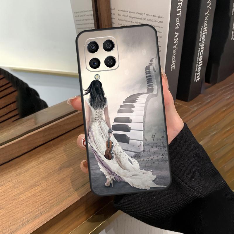 Violin Piano Case For Samsung Galaxy M20 M14 M34 M54 M13 M23 M33 M53 M21 M51 M30s M31s M12 M32 M52 Cover
