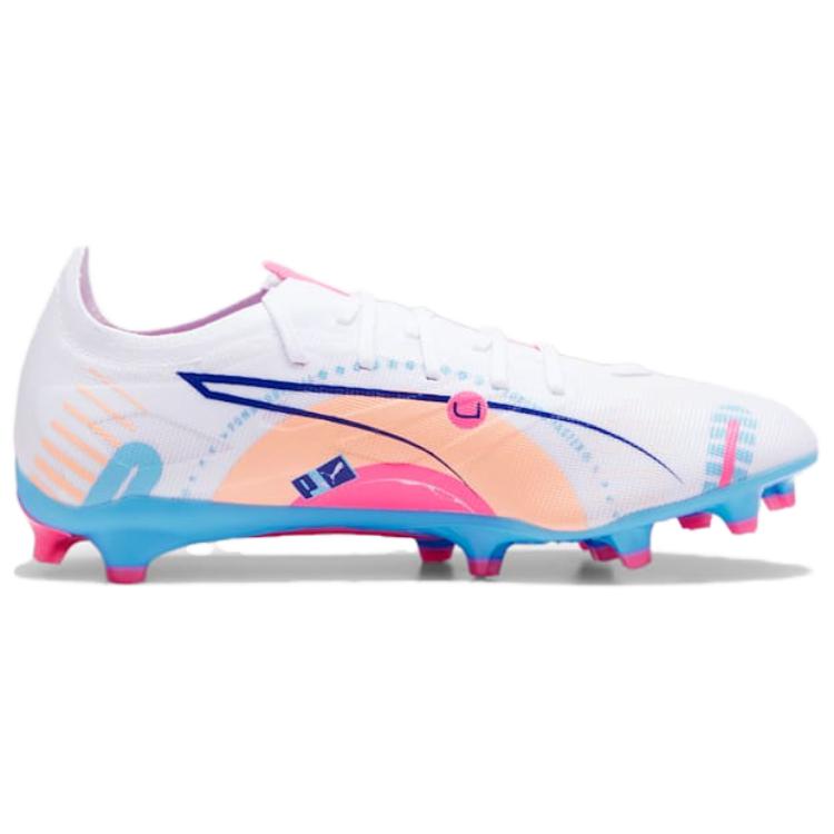 Puma Серия Ultra 5 Громкость вверх Удобный Ag (Резиновый короткий стержень) Футбольные бутсы Мужские Футбольные бутсы Бело-синие 108064-01