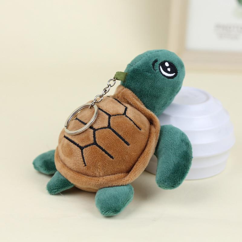Soft Plush Sea Turtle Toy Keychain For Bags Durable Short Plush Stuffing