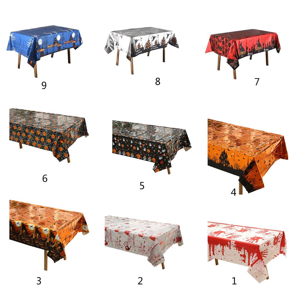 Bloody Tablecloths Plastic Skull Zombie Bloody Table Cover Bloody Handprints Tablecloths Rectangle Scary Cover