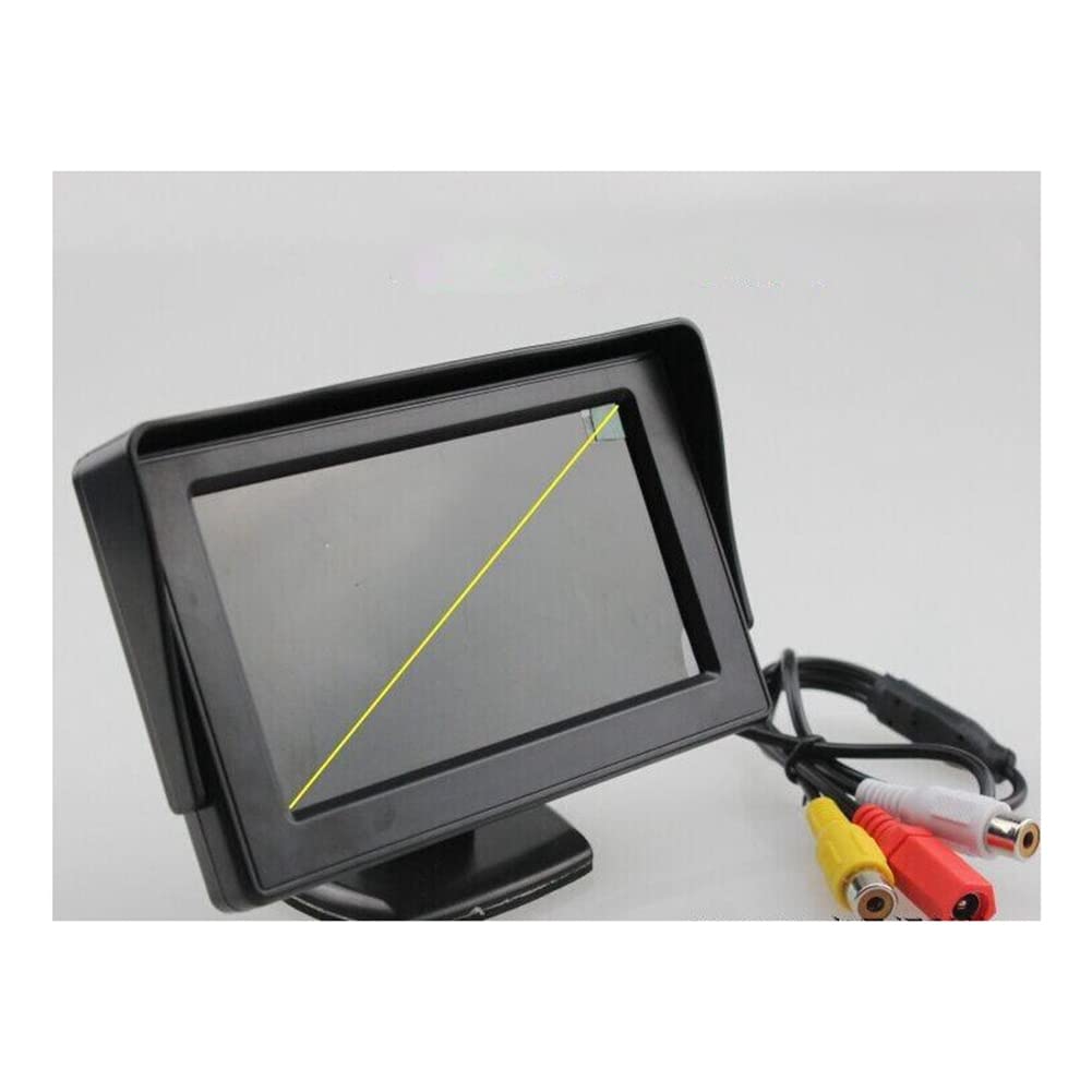 JVBIVDW 4.3 Inch LCD Backview Monitor Car Rear View Camera Reverse Spur System Kit Waterproof Night Vision Reverse Backup