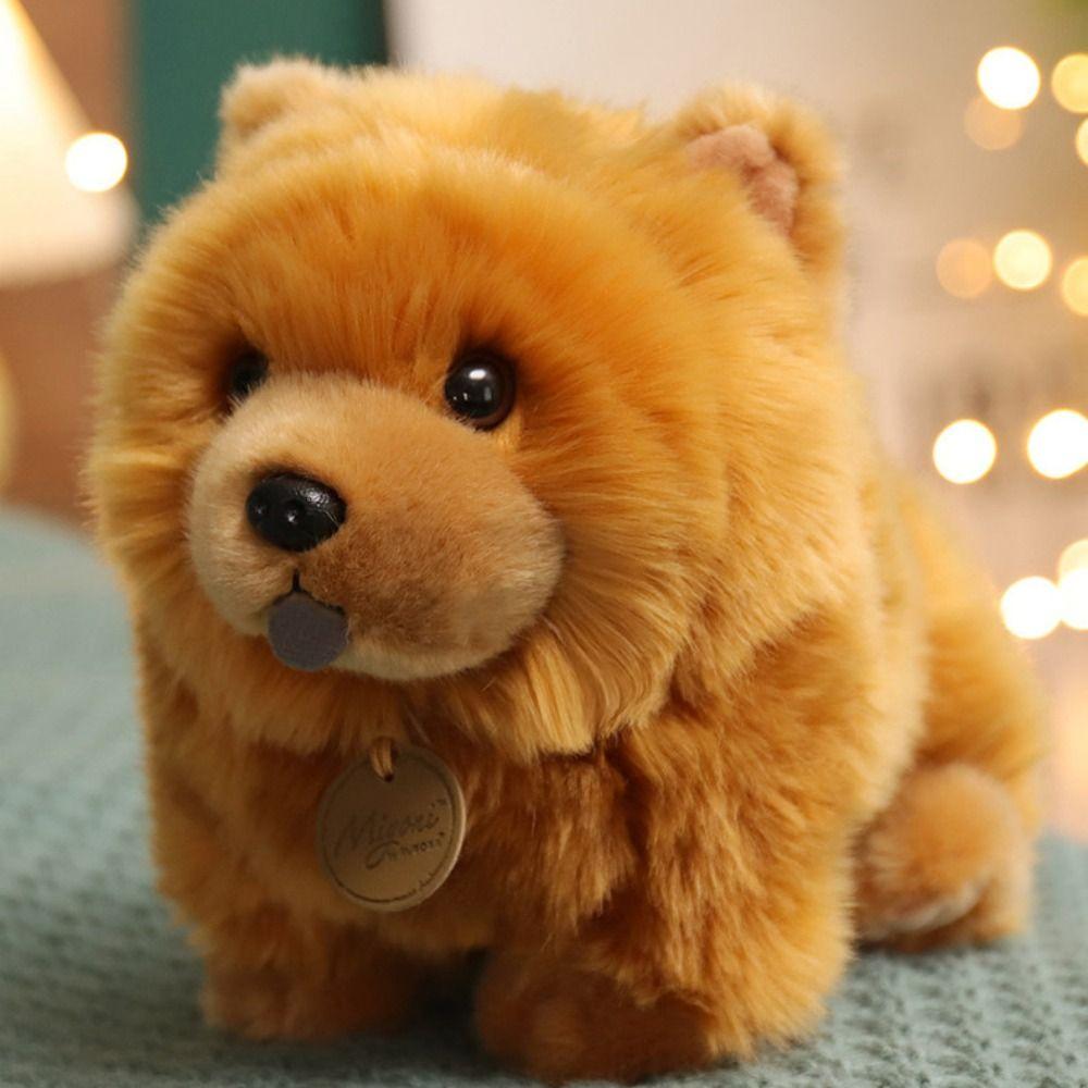Home Decoration Animal Plush Toy Chow Chow Plush Toy Puppy Dog Stuffed Toy Lifelike Puppy Dog Doll