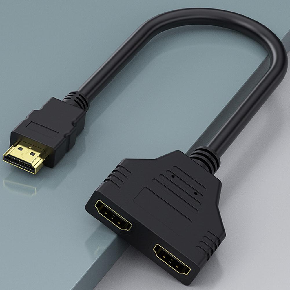 4K Компьютерный Монитор HD Кабель HDMI Один Вход Два Выхода 30см HD 1080P HDMI Сплиттер Один Вход На Два Выхода Адаптер Кабель Совместимый с HDMI