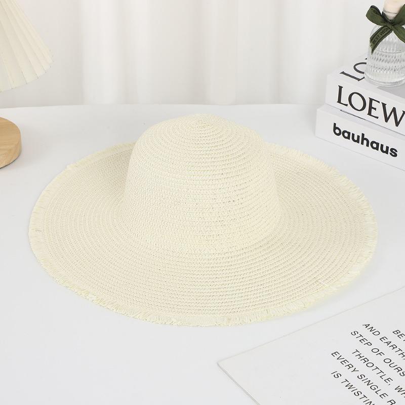 Новая соломенная шляпа с полями, летняя, с плоской тульей, для путешествий, отпуска, защиты от солнца, с бантом, тень, пляжная соломенная шляпа