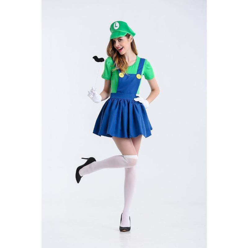 Костюм на Хэллоуин арио марио аниме игра униформа косплей супер мари юбка