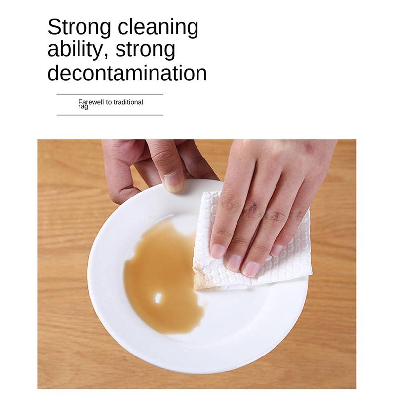 1 рулон многоразового ленивого тряпичного полотенца, кухонная тряпка, органическое полотенце для посуды, случайный узор