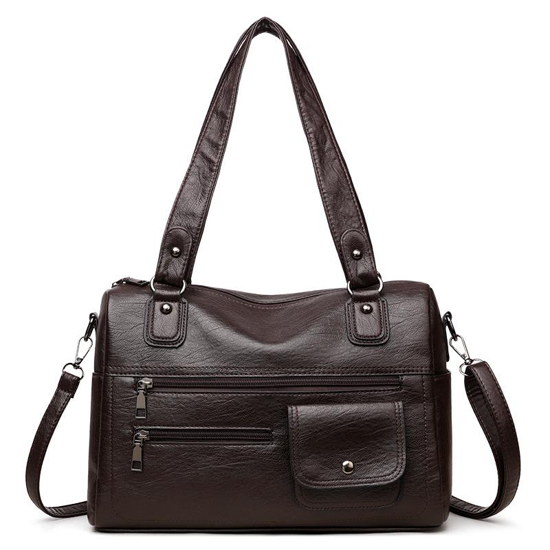 New Autumn and Winter Mother Bag Soft Leather Texture European and American Versatile One-shoulder Crossbody Bag Women's Backpack