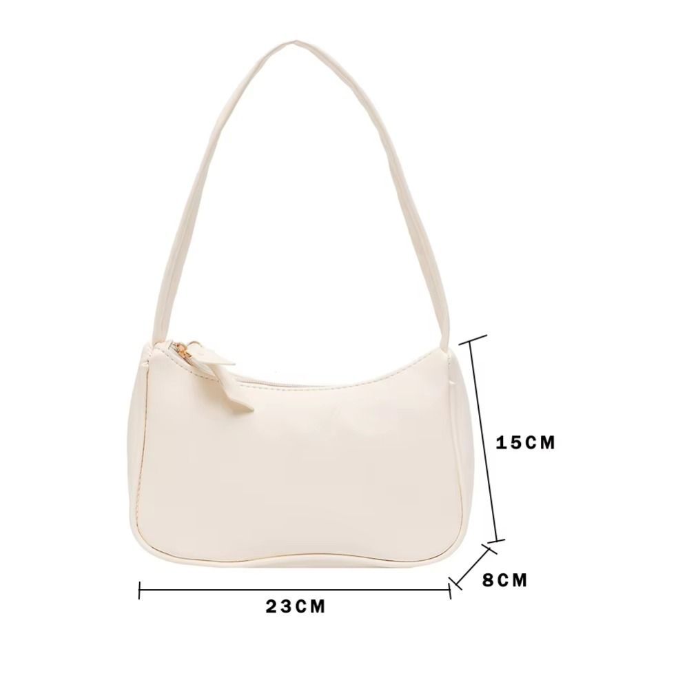 Underarm Style Bow Handbag Minimalist Design PU Leather Bag Clutch Retro Forearm Bag  Casual Wear
