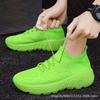 New Socks and Shoes Men's and Women's Casual Couple Shoes Platform Student Fashion One-pedal Fly-woven Sports Shoes