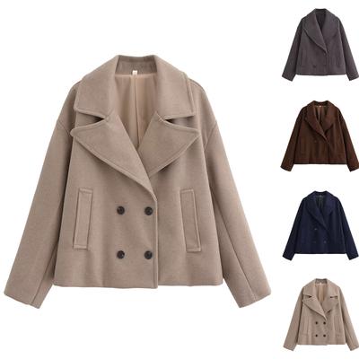 Женская модная однотонная куртка свободного кроя с длинными рукавами