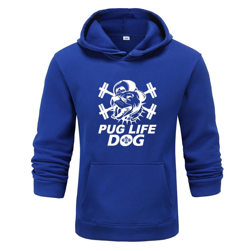 Осень и зима, новая персонализированная одежда с принтом Pug Life для мужчин и женщин, толстовка с капюшоном для любителей, пуловер, спортивная толстовка для бега