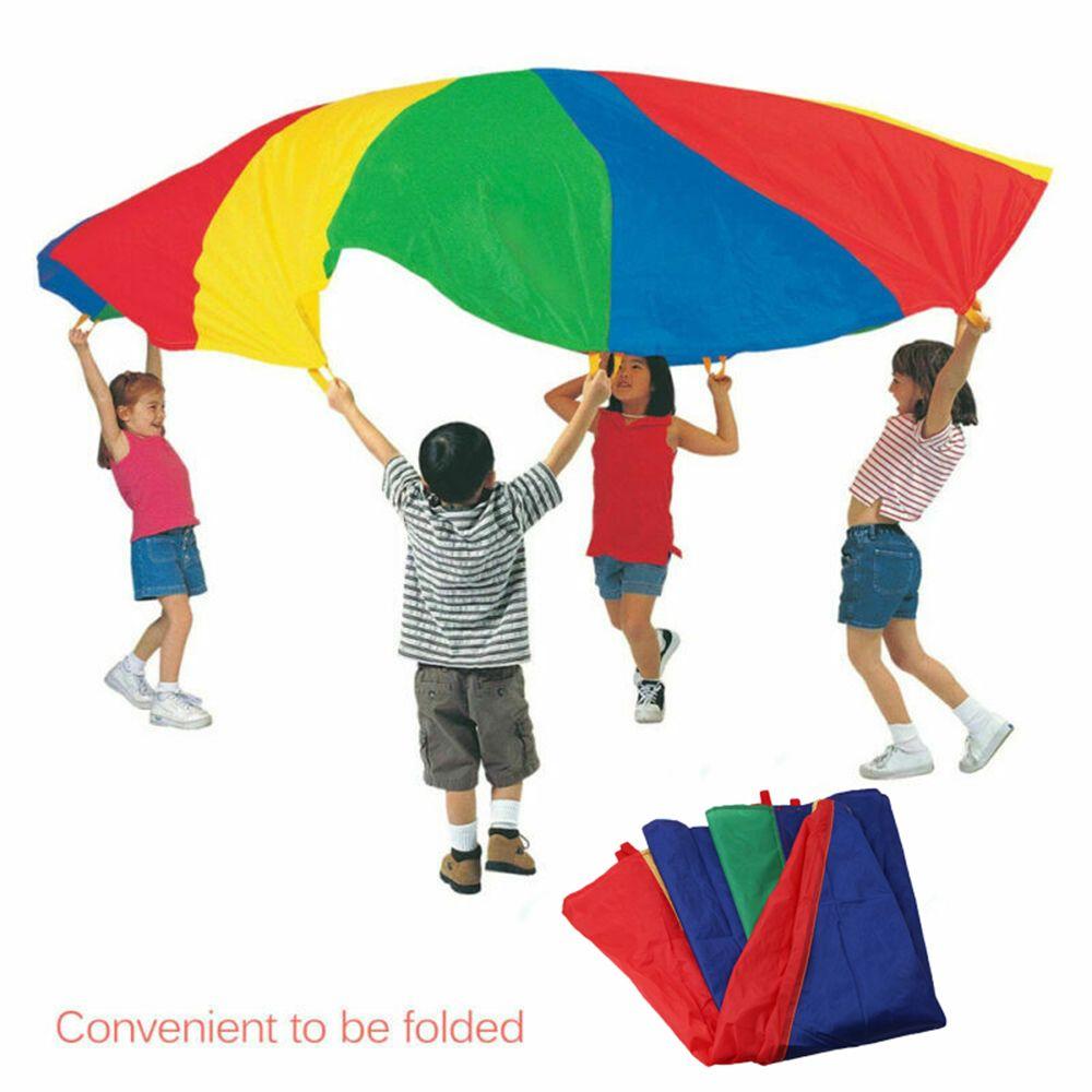 Kindergarten Rainbow Outdoor Camping Summer Sun Shelter Parachute Sport Toys Game Exercise