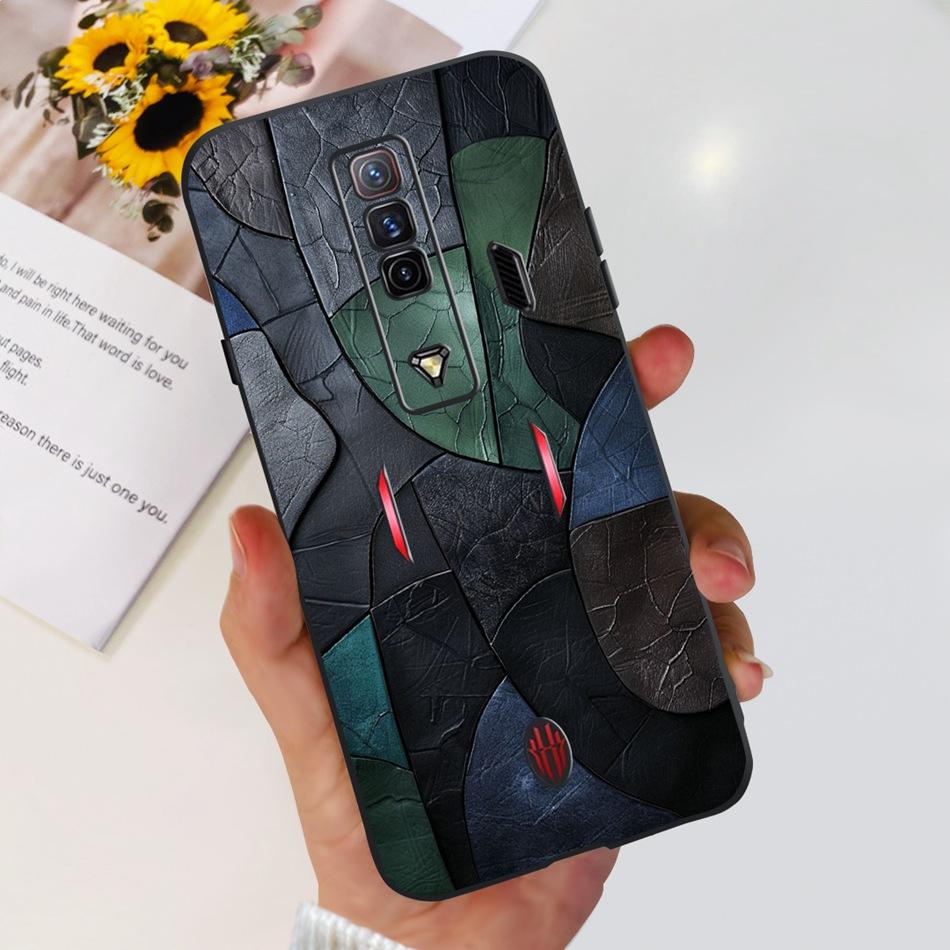 Чехол для ZTE Nubia Red Magic 7 7S Pro Zte nubia REDMAGIC 7S 7Pro Модный Крутой Узор Черный Силикон Мягкие Чехлы для Телефона