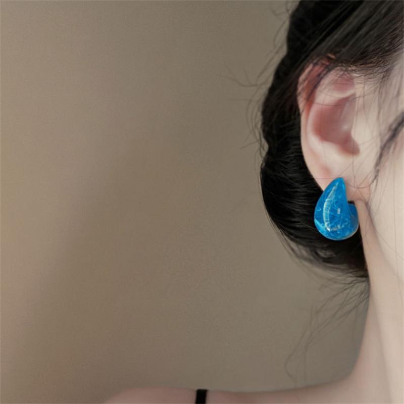 Модные металлические серьги-гвоздики с большим цветком в виде корейской модной бижутерии в подарок