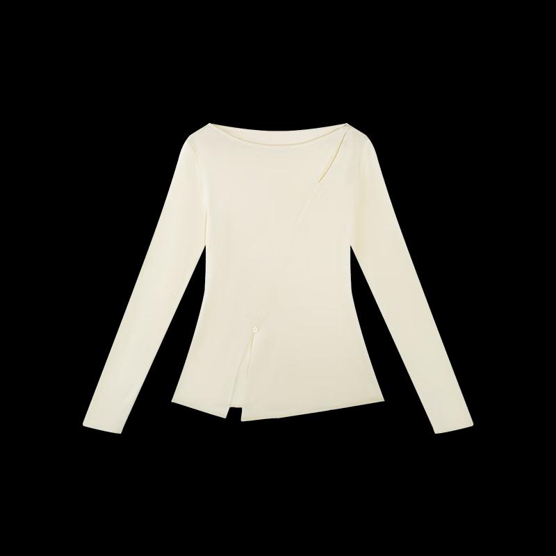 Heco Женский вязаный топ с неровным вырезом и ажурной вязкой (Осень 2025 г.)