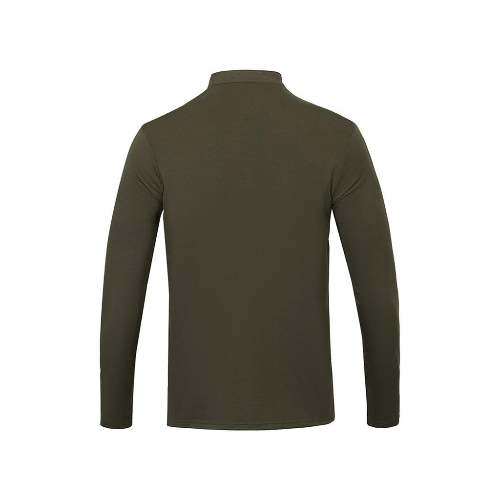 Мужская весенне-осенняя рубашка с воротником-стойкой, повседневная спортивная рубашка хенли с длинным рукавом