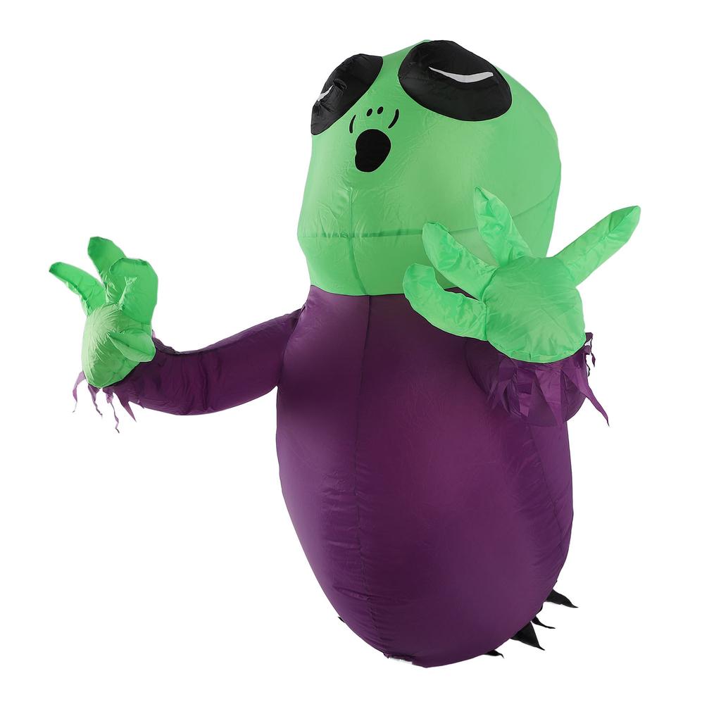 Window Blow Up Alien 3.9ft LED Powerful Blower 210T Polyester Fiber IP44 Water Resistant Ghost