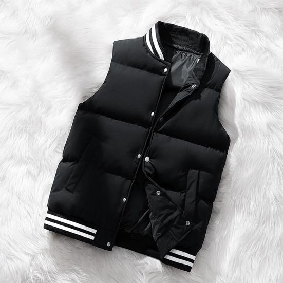 Осенне-зимний мужской жилет, ветрозащитный жилет с воротником-стойкой, свободная куртка без рукавов с хлопковой подкладкой для повседневной носки
