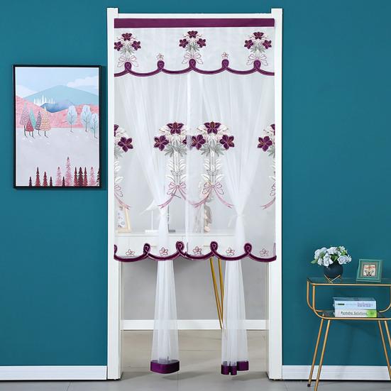 Дверная перегородка, драпировка, двухслойная сетка, декоративная лента для крепления, летняя перегородка для гостиной, спальни, перегородка для конфиденциальности, занавеска, товары для дома