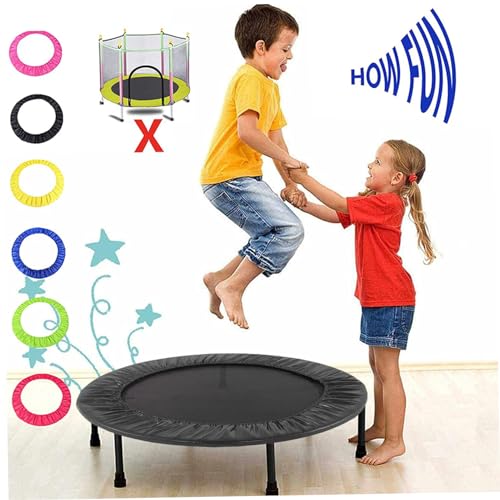 Mini Trampoline Pad 36 Inch 6 Hole Replacement Spring Cover Oxford Fabric Black