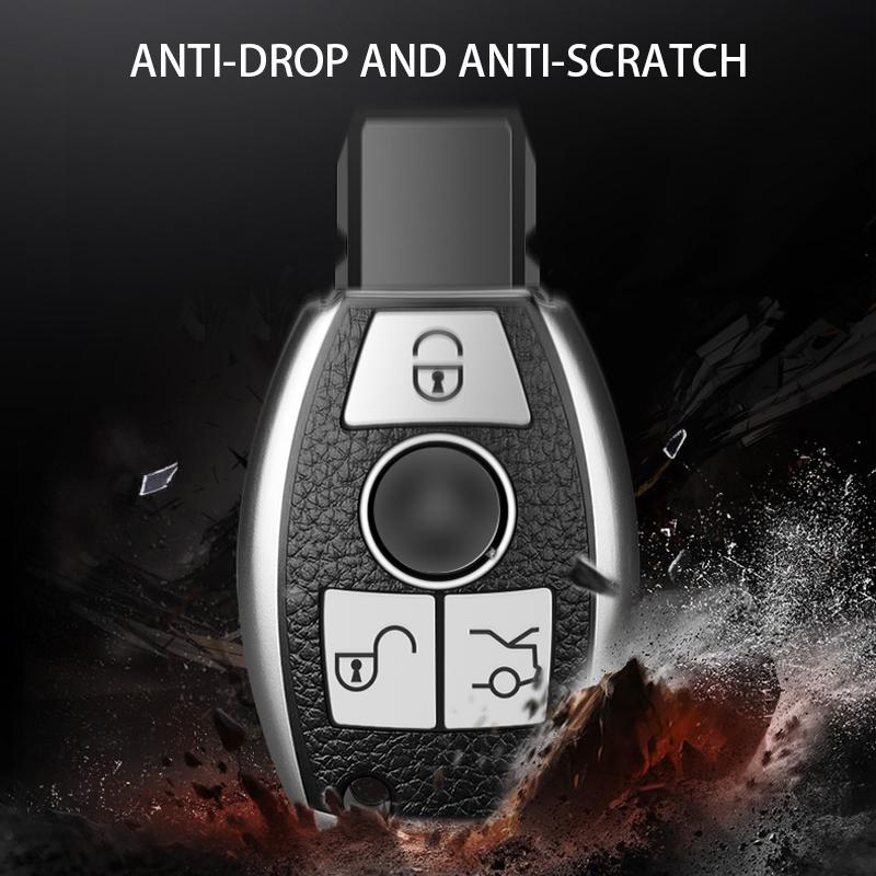 Высокое качество ТПУ кожаный автомобильный ключ чехол с дистанционным управлением чехол-держатель для Mercedes Benz ABRG Class GLK GLA W204 W251 W463 W176 W246