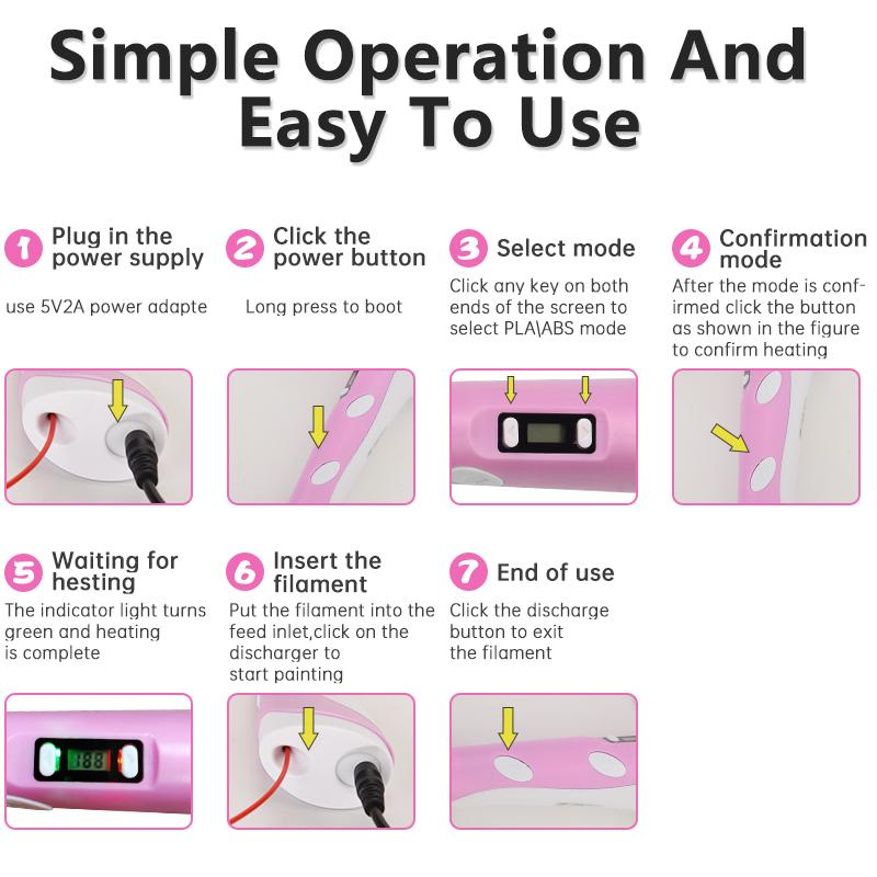 3D-ручка для детей, 3D-ручки для печати «сделай сам», карандаши для рисования с чехлом на нити PLA, новинка, подарок для детей, подарок на день рождения