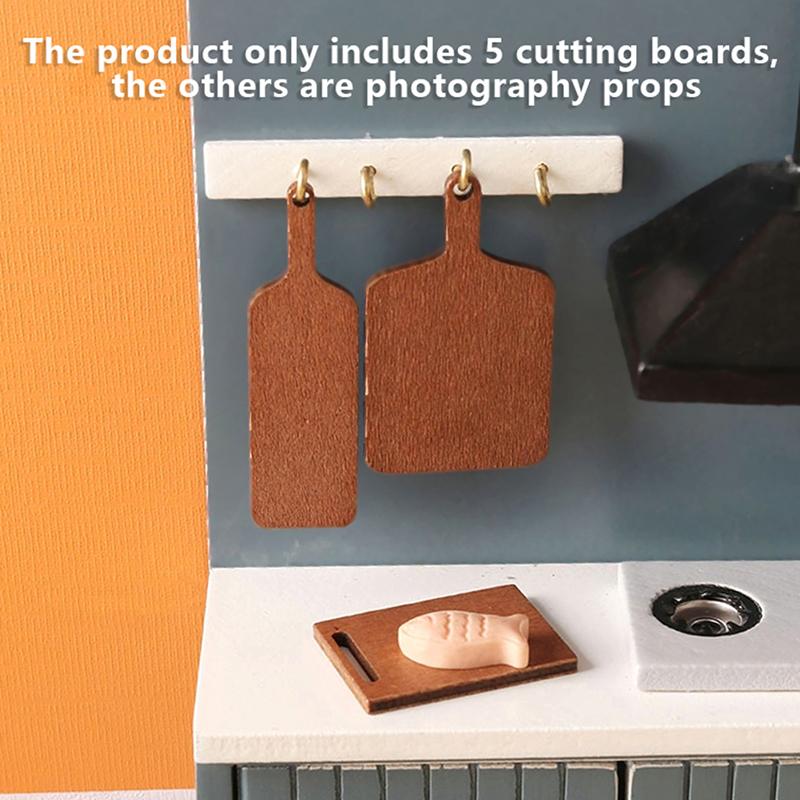 5 шт./компл. 1:12 Миниатюрная разделочная доска для кукольного домика, имитация разделочной доски, разделочная доска для хлеба, десертная доска, модель кухонного декора, игрушечный кукольный домик, аксессуары