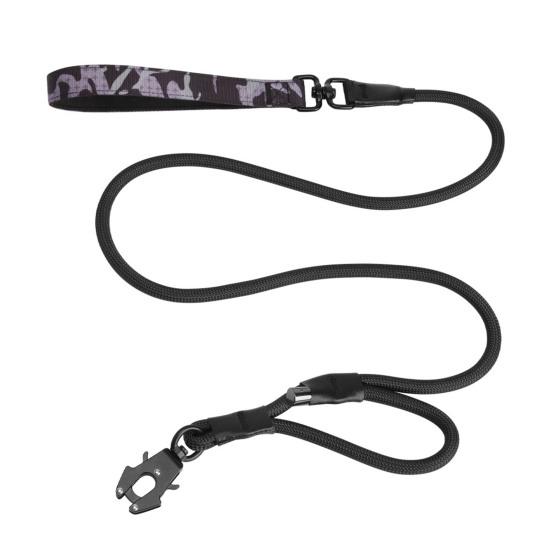 4,7-футовый прочный поводок для собак с двойной ручкой из нейлоновой веревки, поводок для тренировок на открытом воздухе для прогулок для маленьких, средних и больших собак