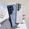 Матовый Мягкий Чехол для Телефона с MagSafe для Samsung Galaxy S26 Plus + S25 S24 S23 Ultra Магнитный Беспроводная Зарядка Ударопрочный Чехол