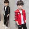 Мальчиковые осенние костюмы, детские спортивные куртки-кардиганы, двухпредметный костюм в западном стиле для больших детей на весну и осень