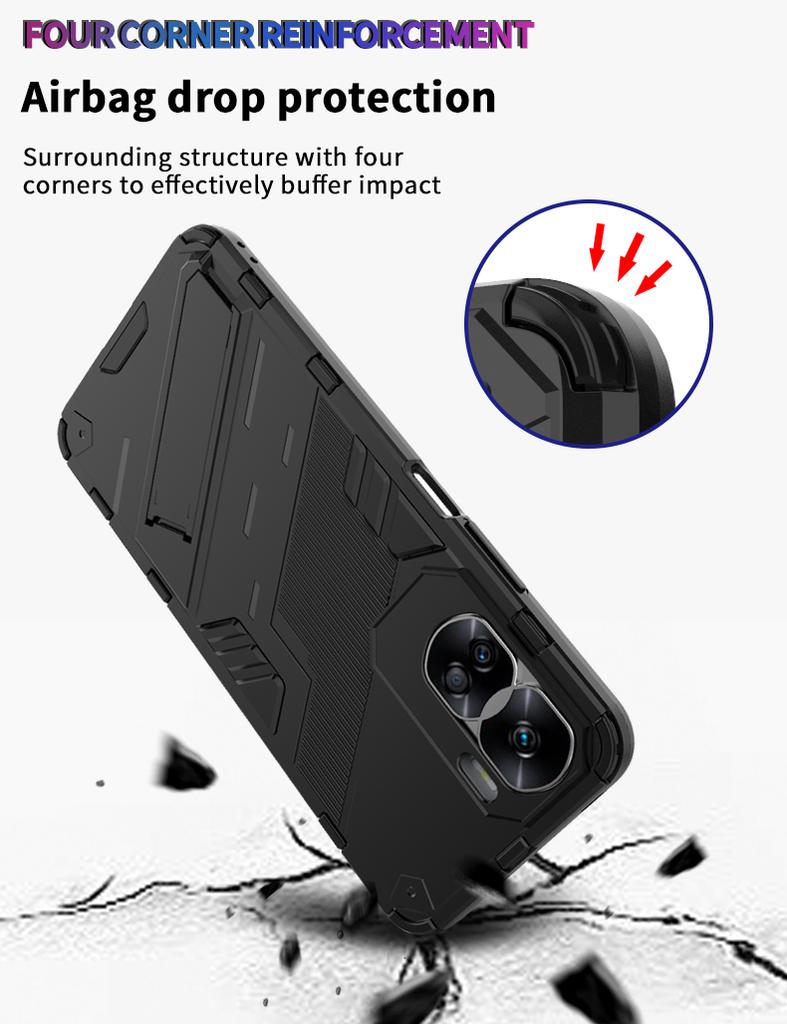 Противоударный чехол в стиле панк-броня для Huawei Mate 60 20 30 40 P50, жесткая задняя крышка со скрытой подставкой и полной защитой для Huawei Honor 90 X50 Nova11 Magic3