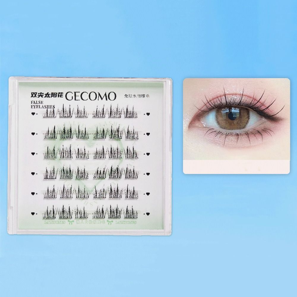 Накладные ресницы без клея для наращивания ресниц, индивидуальные пучки накладных ресниц ежедневно