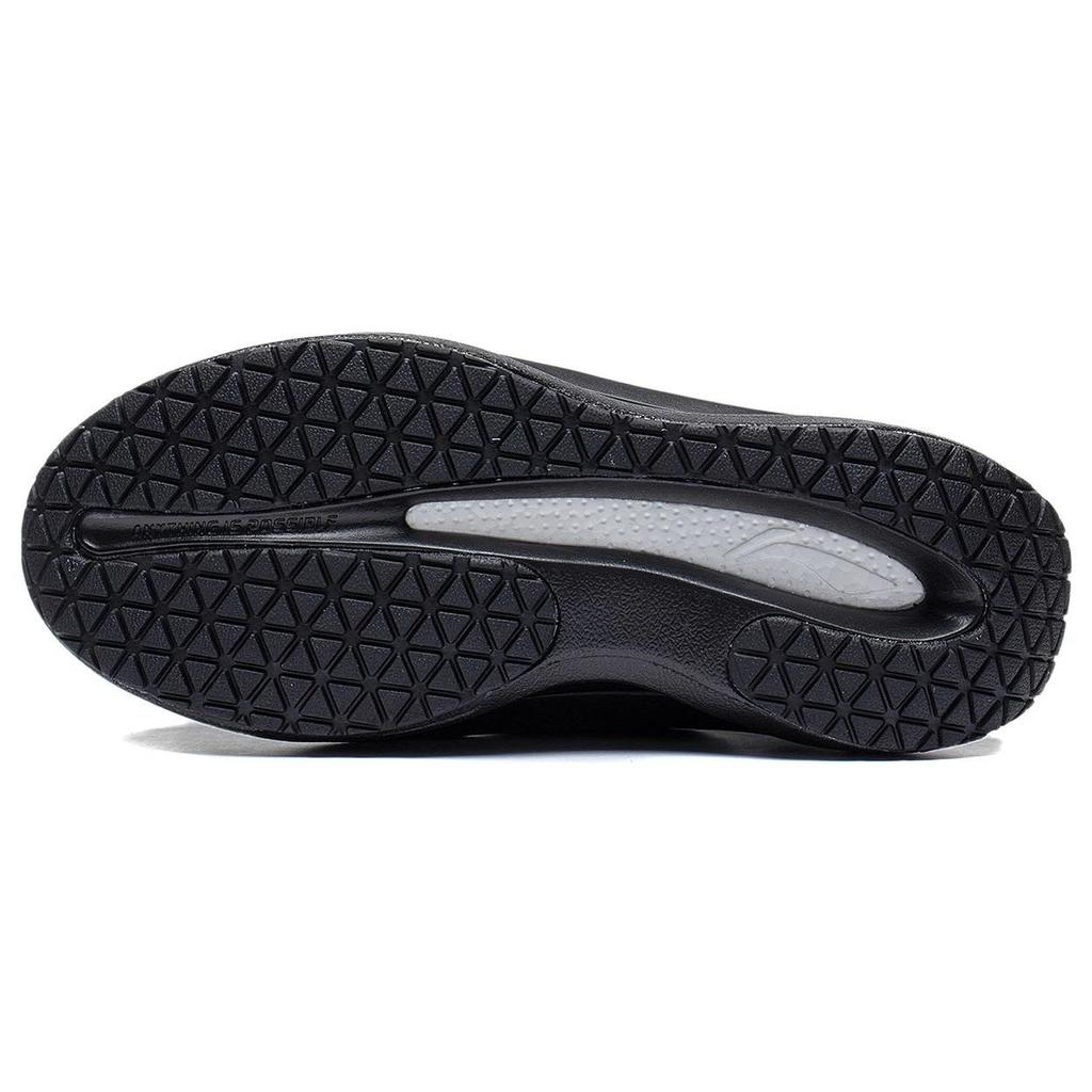 Li Ning Cloud Travel Fluffy Fabric Lightweight High Resilience Non-Slip Breathable Casual High-Top Sneakers Women Sneakers Black AZGS146-6