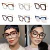 Decoration Oversized Vintage Sunglasses Frames Square Eyeglasses Eyewear Optical Anti-blue Glasses
