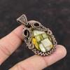 Copper Bumble Bee Jasper Pendant Copper Wire Wrapped Pendant Gemstone Pendant Bumble Bee Jasper Jewelry Handmade Pendant Copper Wire Jewelry