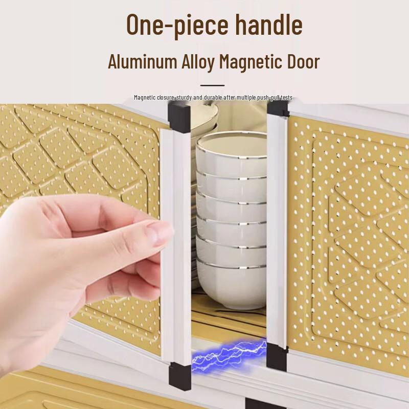 Трехъярусный кухонный сервант для хранения из алюминиевого сплава