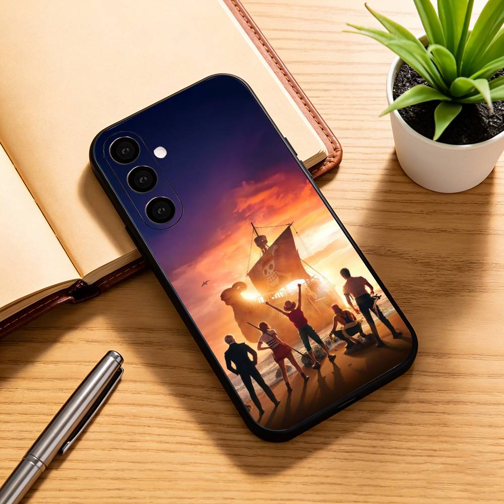 Luffy Straw Hat Calm Ocean Straw Hat Phone Case For Samsung Galaxy A73,A72,A71,A70,A53,A52,A51,Others Soft Black Cover