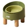 Mochi Ceramic Cat Bowl with High Feet – Anti-Knockover Design for Cervical Protection, Ideal for Pet Feeding and Drinking.