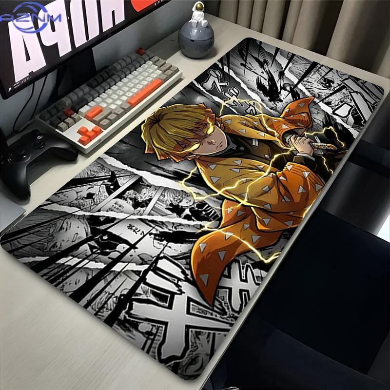Mouse Pad Xxl Gamer Anime Large Pc Cabinet Rubber Carpet Play Mat Deskmat Computer Gaming Accessories Black Mousepad