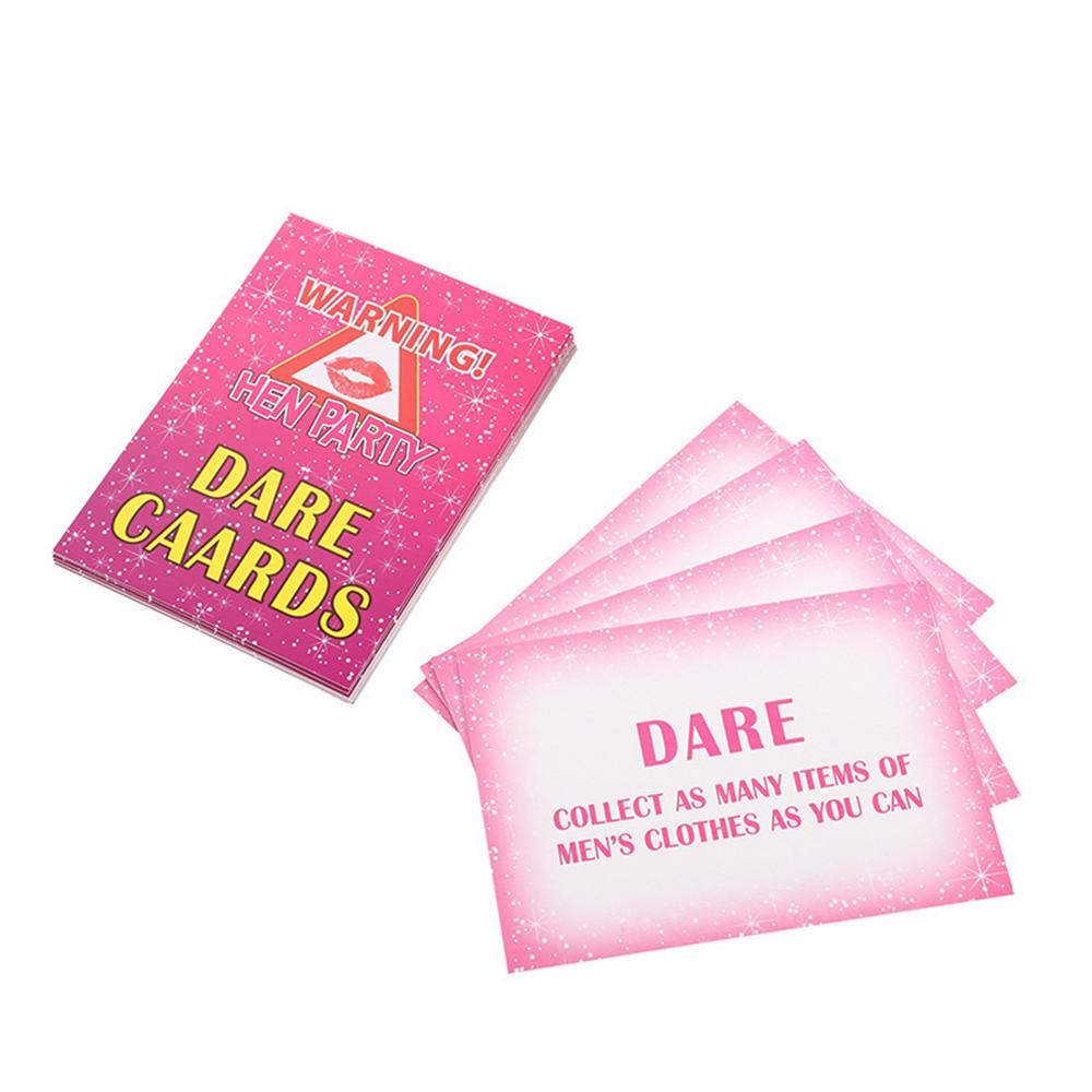 12Pcs Bachelorette Party Dare Adventure Spoof Prop Couples Game Cards Hen Party Adult Game Drinking Card Funny Sex Creative