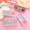 4Pieces/Boxes Kawaii Lollipop Sweety Ice Cream Student Stationery School Office Supplies Children Erasers For Kids Pencil Eraser