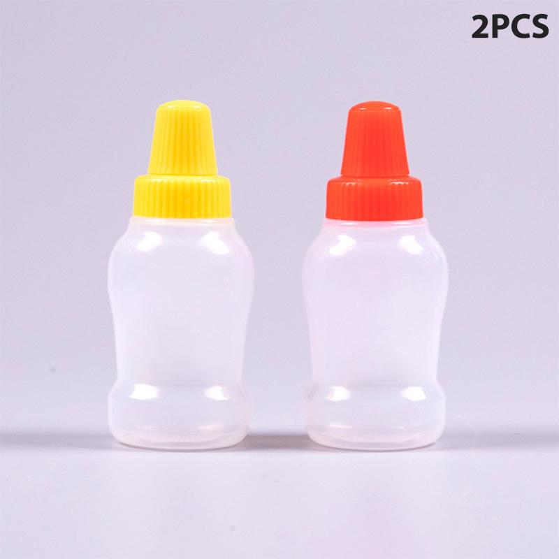 2/4 шт. Мини-бутылочка для приправ, Портативная бутылочка для томатного кетчупа, Контейнер для салатной заправки, Баночка для кухни, для ланч-бокса бенто