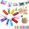 50pcs Multi-Purpose Wooden Clip Durable Clothes Clips Home Use Clothes Pegs Pins  Home Decoration